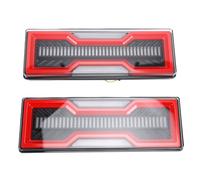 RASTKY Feu de Plaque D'immatriculation, Stop, Clignotant et Feu de Freinage, Ensemble D'éclairage avec Signaux Rouges, Jaunes et Blancs de 55 W, Haute luminosité, pour Pickup LC75 LC79 de (Rouge