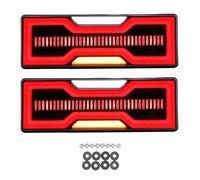 RASTKY Feu de Plaque D'immatriculation, Stop, Clignotant et Feu de Freinage, Ensemble D'éclairage avec Signaux Rouges, Jaunes et Blancs de 55 W, Haute luminosité, pour Pickup LC75 LC79 de (BLACK)