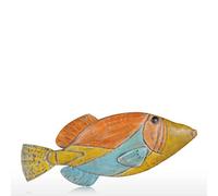 RASTKY Figurine de Poisson Créative en Fer Artisanal, Sculpture Murale, Ornement Décoratif de la Vie Marine, 12,6" X 0,8" X 5,1" pour la Décoration de la Maison (#2)