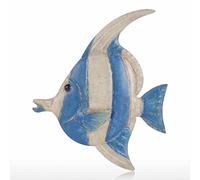 RASTKY Figurine de Poisson Créative en Fer Artisanal, Sculpture Murale, Ornement Décoratif de la Vie Marine, 12,6" X 0,8" X 5,1" pour la Décoration de la Maison (#3)