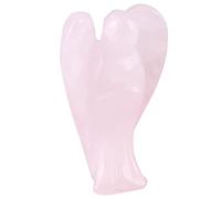 RASTKY Figurine en Opalite Sculptée, Forme Chargée d'énergie, Guérison, Statue Sculptée (Ange en Quartz Rose de 2 Pouces)