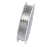 RASTKY Fil de Cuivre Artisanal Résistant au Ternissement, Fil de Cuivre Flexible élégant pour la Fabrication de Bijoux, adapté pour Bracelet de Perles, Collier, Argent 2,4 M (0,5 mm)