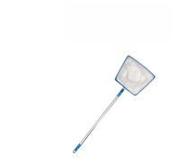 RASTKY Filet D'écumage de Feuilles à Main avec Poteau Télescopique en Métal et Plastique, Outil de Nettoyage Pratique pour Piscines Hors Sol et Piscines D'hydrothérapie (carré)