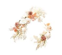 RASTKY Fleurs Artificielles Faites à la Main Swag, Fleurs en Arc Romantique, Signe d'eau de Bienvenue, pour Décoration de Mariage, Rose en Soie, 80x30cm, 50x15cm, pour Villa (162.00)