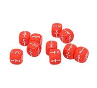 RASTKY Fraction Dice Class Set for Kids Math Practice - 20pcs Accessoires de Jeux de Table à Plusieurs Facettes (Rouge)