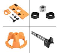 RASTKY Gabarit D'alésage de Charnière de Haute qualité, Guide de Perçage de Trous Durable, Jeu D'embouts de Coupe pour une Installation Rapide, matériau: Plastique Technique