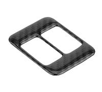 RASTKY Garniture de Couvercle de Bouton de Chauffage de Siège en Fibre de Carbone Véritable, Légère et Résistante à L'usure, Aucun Perçage Requis, Protection élégante (Avec trou)