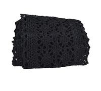 RASTKY Garniture en Dentelle Blanche, Décoration Florale Vintage, 10 Yards, Motif Exquis, Ruban écologique pour Mariage, Pur Coton (BLACK)