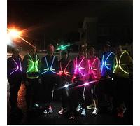 RASTKY Gilet de Conduite Flash LED Haute visibilité - Gilet de sécurité Réfléchissant avec Lumière Super Brillante, Matériau Lavable Durable - pour la Course de Nuit, Le Cyclisme (Yellow)