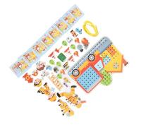 RASTKY Grand Jouet de Figurines de Laçage de Scène de Feu en Bois, activité Interactive D'entraînement de la motricité Fine, adapté aux Enfants de 3 Ans et Plus, 41 Jouets éducatifs à Enfiler