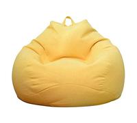 RASTKY Grande Housse de Fauteuil Poire, Chaise Longue D'intérieur Douce pour Adultes et Design Simple pour Le Salon, la Chambre et la Chambre d'enfant ; Matériau du Tissu (C# Jaune)