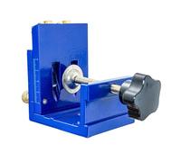 RASTKY Guide de Perçage incliné et Réglable pour la Pose de Trous de Poche dans le Bois, avec un Angle de 15° et une Profondeur de Perçage de 12 à 45 mm. (BLUE)