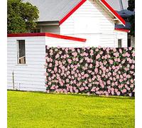 RASTKY Haie d'intimité de Clôture Extensible en Bois pour la Décoration de Jardin, Clôture Rétractable pour Mur ou Balcon, 1 * Extensible (y Compris Vignes Vertes et Fleurs) (Couleur Assortie #99)