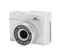 RASTKY HD 1080P Petit Porte-clés Caméra Rétro Micro Caméra Vidéo Porte-clés 1.14 Pouces écran Voyage en Plein Air école Selfie (Silver)