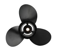 RASTKY Hélice de Moteur de Bateau Supérieure 3 Pales 10 Cannelures R Rotation, Résistance au Sel et à la Rouille Adaptée pour Hélice Extérieure en Alliage D'aluminium