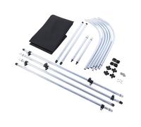 RASTKY Housse de Bateau à 3 Nœuds en Polyester 600D Adaptée pour Abri Solaire avec Cadre en Alliage D'aluminium, Auvent Imperméabilisant pour Bateaux 1,8 M L X 116,8 Cm H X 137,2 à 152,4 Cm l.