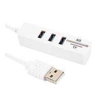 RASTKY Hub D'ordinateur combiné USB Polyvalent avec Petit Lecteur de Carte Mémoire et Ports USB3.0 pour Un Transfert Rapide de Fichiers