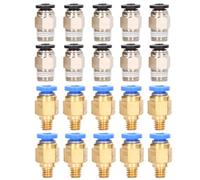 RASTKY Imprimante 3D de Haute qualité, Raccord d'extrémité Chaude PC4-M6 PC4-10, Fonctionne Fiable pour Ender 3 Pro 20 Pièces