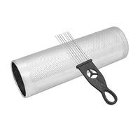 RASTKY Instrument de Percussion Latine Professionnel - Guiro en Métal en Acier Inoxydable avec Grattoir, 12,4" 5,9" Outil de Formation Musicale, Accompagnement de Bande