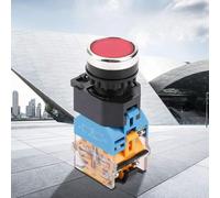 RASTKY Interrupteur à Bouton-poussoir Rouge Autobloquant Précis avec Lumière LED pour une Assurance qualité Résistante aux Hautes Températures, Stable et Fiable, Longue Durée de Vie pour un Usage