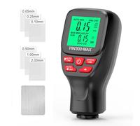 RASTKY Jauge D'épaisseur LCD Numérique Haute Précision, Testeur de Revêtement de Peinture de Voiture, Trois Modes de Sonde pour L'industrie de des Métaux, ABS Blanc (BLACK)