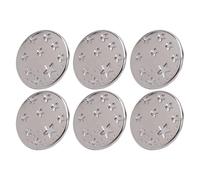RASTKY Jeu de Boutons de Pantalon à Motif D'étoiles, Couleur Argent Robuste, 17mm, Rivets Filetés pour le Remplacement du Métal, 50 Pièces