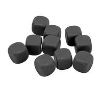 RASTKY Jeu de Dés Vierges Amusants pour Le Bricolage et Le Prototypage de Jeux, 30 Pièces de Dés à 6 Faces pour Jeux de société et éducatifs, Matière Plastique, Taille : 16x16x16 Mm (Black)