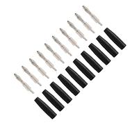 RASTKY Jeu de Fiches Banane à Souder en Cuivre Rouge de 4 Mm pour Fils de Test Multimètre, Adaptateur de Connecteur Mâle Amovible pour équipement électrique, Paquet de 10 Adaptateurs Mâles de Fiche