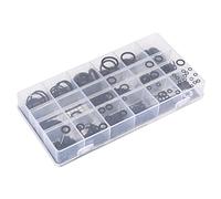 RASTKY Jeu de Rondelles de Joint Torique Souples et Flexibles, avec étui pour Boîte de Commande, Haute élasticité, pour Alimentation électrique et Outils, 225 Pièces (225 pièces)