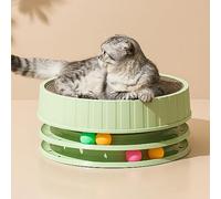 RASTKY Jouet à Gratter avec Planche à Gratter Ronde Interactive, Jouet à Haute densité avec Herbe à Chat pour Chats (Green)