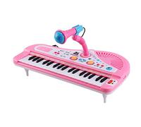 RASTKY Jouet de Clavier de Piano électrique en Plastique de qualité Supérieure pour Enfants avec 24 Mélodies, 8 Musiques de Percussion et 4 Effets Sonores pour Le Développement des Enfants, Rose,