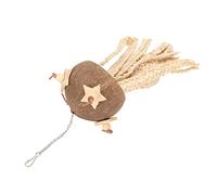 RASTKY Jouet de Déchiquetage de Coquille de Noix de Coco pour Perroquet, Jouets à Mâcher Durables pour Oiseaux, Décorations Suspendues en Coquille de Noix de Coco en Toute sécurité pour Cage à