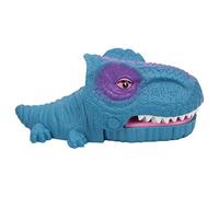 RASTKY Jouet de Morsure de Dinosaure, Jeu Délicat avec Lumière LED et Son, Jeu de Dents en Plastique Bleu pour Enfants, de Fête pour les 3 Ans et Plus