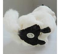 RASTKY Jouet en Peluche de Chat de Simulation, Poupée électronique en Poils de Mouton Réels avec Son de Miaou, pour Anniversaire d'enfants (tête Jaune)