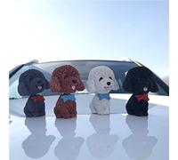 RASTKY Jouet en Résine Noire de Chien de Simulation D'intérieur de Voiture, pour Décoration de Voiture, Anti-Stress, 8.5x6.5x5cm, pour, Salle D'étude (BLACK)