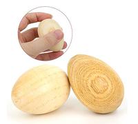 RASTKY Jouet Oeuf Musical en Bois 2 Pièces - Sûr, et Confortable (Couleur Bois SY-62)