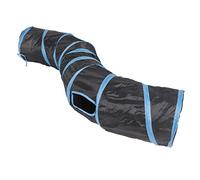 RASTKY Jouet Tube Durable en Forme de S pour Chat avec 4 Ouvertures, Matériau en Polyester, Gardez Votre Animal Actif, Excellent Cadeau pour Les Amoureux des Chats, Longueur 121 Cm
