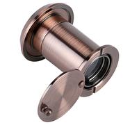 RASTKY Judas de Porte Grand Angle de 220 Degrés en Verre Optique Transparent pour les âges, Cuivre, épaisseur de 1,5 Mm pour une épaisseur de 35 Mm à 60 (Placage de cuivre foncé)