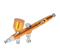 RASTKY Kit D'aérographe en Laiton, Petit Pistolet de Pulvérisation Portable G1/8, Contrôle de Pulvérisation D'air à Gâchette, Maquillage de Costumes de Tatouage pour Nail Art, Bricolage (laiton 2)