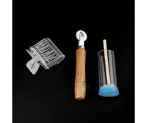 RASTKY Kit D'apiculture de Haute qualité 7 Pièces avec Brosse à Manche en Plastique, Grattoir Résistant à la Rouille, Poignée de Cadre, Outil de Ruche en Acier Inoxydable, Attrape-Reine de qualité