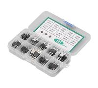 RASTKY Kit D'assortiment de Transistors Sortie Stable pour les Projets électroniques de Bricolage et de Réparation de Véhicules 10 Pièces LM317T L7805-L7824 pour les Débutants
