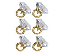 RASTKY Kit de Ballons avec Bague en Diamant, 6 Pièces, Jolis Ballons de Mariée en Aluminium pour Décoration de Fête de Fiançailles (GOLD)