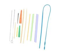 RASTKY Kit de Filetage de Tourneur de Tube en Tissu, Ensemble D'outils de Retournement de Boucle en Plastique Durable avec Manche en Bois de Bambou pour les Projets de Tournage de Couture, Cadeau