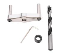 RASTKY Kit de Gabarit de Chevilles, Guide de Perçage à Centrage Automatique en Aluminium Robuste de 0 à 60 Mm pour les Professionnels du Travail du Bois (8 millimètres)