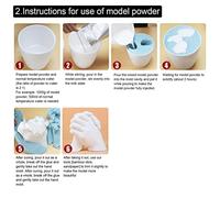 RASTKY Kit de Moulage à la Main DIY, Moule en Plâtre pour Couples, Anniversaire de Mariage, Famille, Comprend de la Poudre de Clone, du Papier de Verre et un Bâton, pour des Souvenirs Mémorables, 2