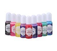 RASTKY Kit de Pigments de Résine UV Non Toxique, Bel Assortiment de Couleurs pour L'artisanat, Accessoires de Vêtements, Colorant époxy 10g pour la Fabrication de Bijoux Nail Art (Couleur unie 9