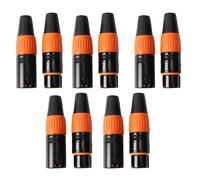 RASTKY Kit de Prise XLR Professionnel, Adaptateur équilibré à 3 Broches pour Haut-parleurs et Microphones, Ensemble plaqué or 5 Mâles et Femelles pour Enregistrement en Studio