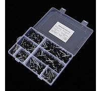 RASTKY Kit de Rivets Aveugles Noirs, 200 Pièces, Ensemble D'attaches Robustes en Aluminium pour un Rivetage Efficace, Parfait pour Diverses Occasions