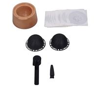 RASTKY Kit de Tasse de Filtre de Capsule de café D'acier Inoxydable Support de Hêtre Remplisseur de café Réutilisable en Aluminium pour les Amateurs de Noir