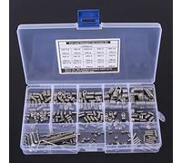 RASTKY Kit de Vis sans Tête Hexagonales en Acier Inoxydable 304 avec 6 Clés de Fixation, Kit de 300 Vis sans Tête Hexagonales en Boîte Combinée, d'assortiment de sans à Entraînement Hexagonal